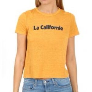 A.L.C. mustard linen “la californie” tee Size S